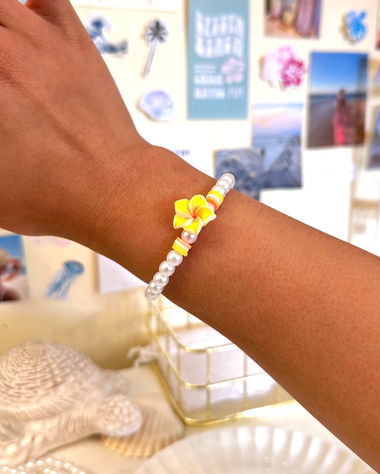 Yellow Hibiscus Bracelet