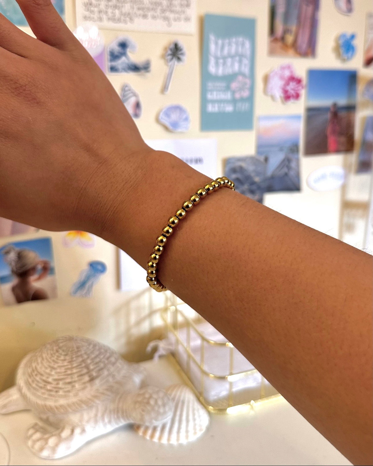 Waterproof Gold 5mm Bracelet